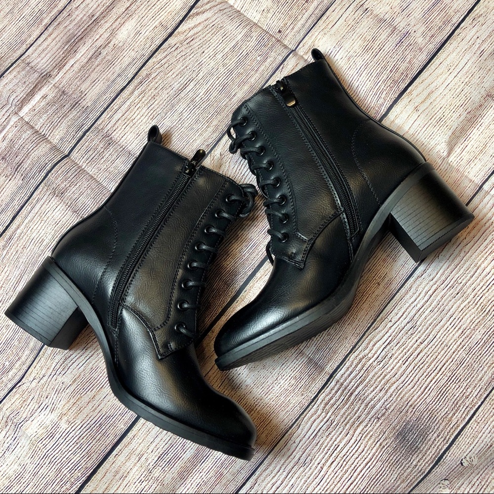 NEW NASTY GAL | Black Combat Boots Size 6 - Picture 3 of 4